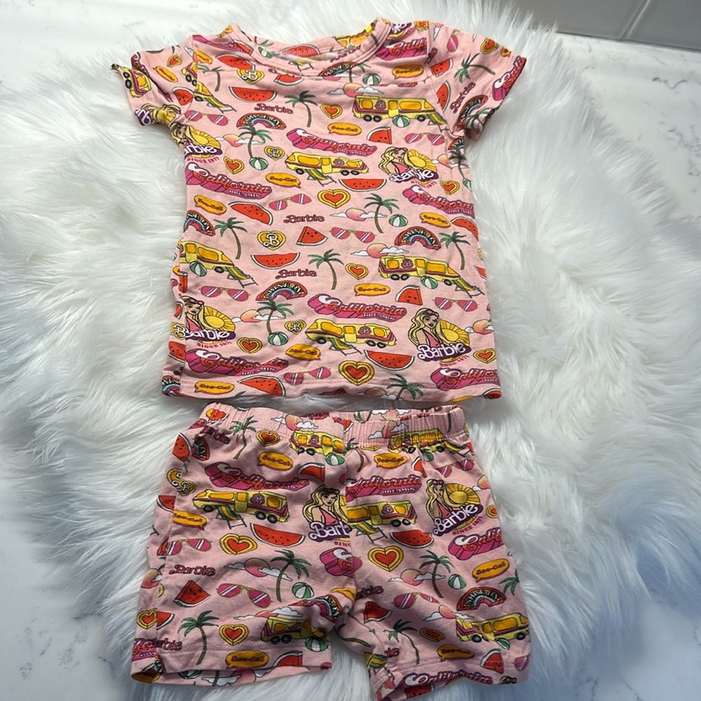 Posh Peanut Barbie Pink Short Set Size 18-24